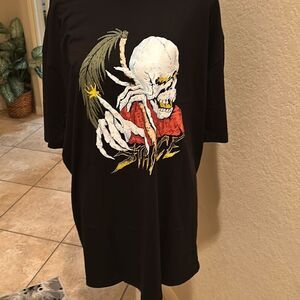 Stance XL The Crew Tee Palm Slayer Skeleton Graphic Black Halloween Streetwear